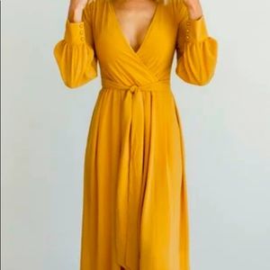Baltic Born- Lydia maxi dress in mustard (new)